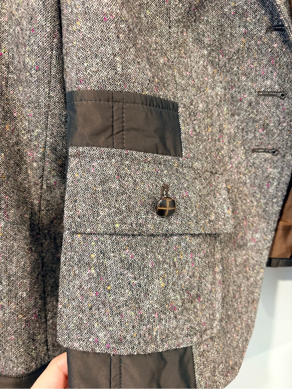 Marc Aurel Tweed Wool Blend Blazer Jacket Utility Style EU 36 US 4-6 - Picture 5 of 15